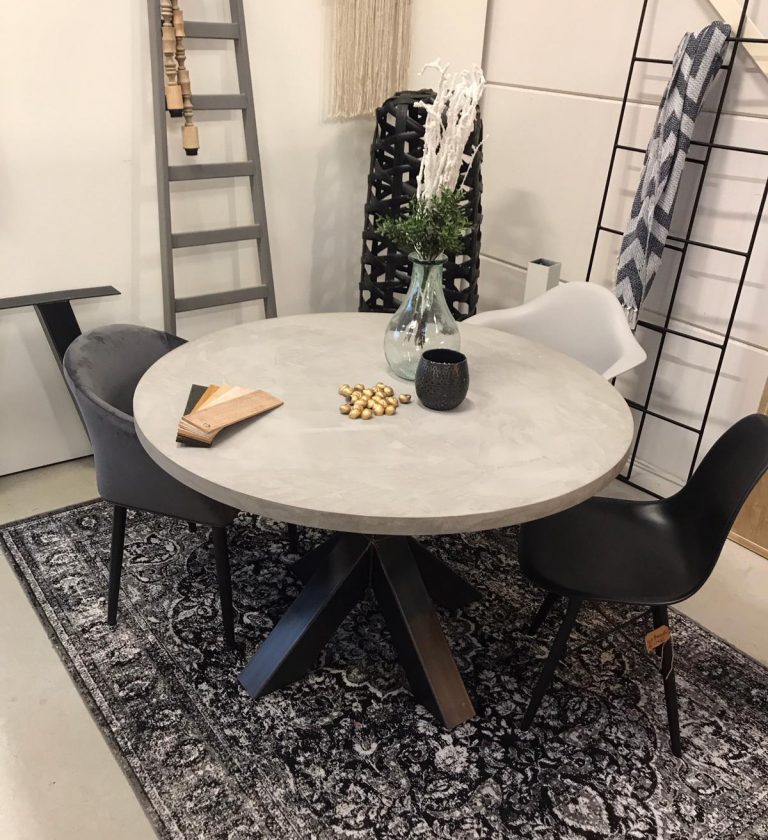 Eettafel Betonlook Rond Ozzy | FØRN Maatwerk Meubelen