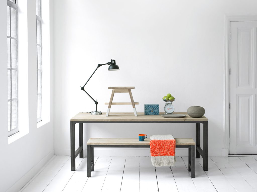 industriele steigerhouten tafel Olivia