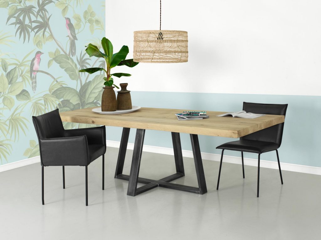 Spinnenpoot eettafel rustiek eikenhout