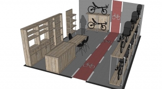 Inrichting fietsenwinkel Maia