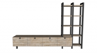 Maatwerk kasten staal & eiken