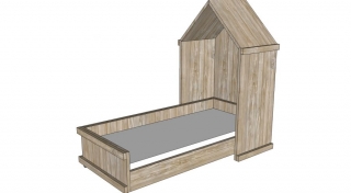 Maatwerk kinderbed huisje B&B interieur