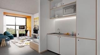 Slaapkamer Studentenhotel